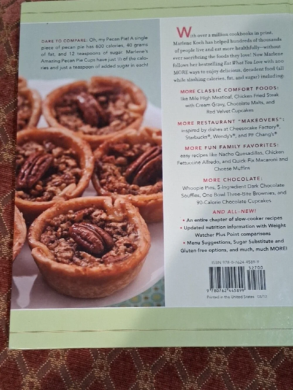 Marlene Koch — Eat More of What You Love Cookbook (Light Green Cover)